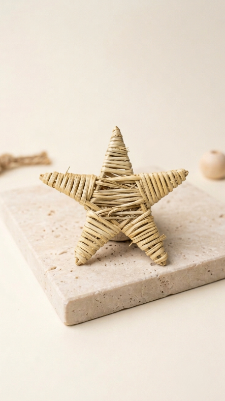 Mini Vine Star | Small Woven Foot Toy